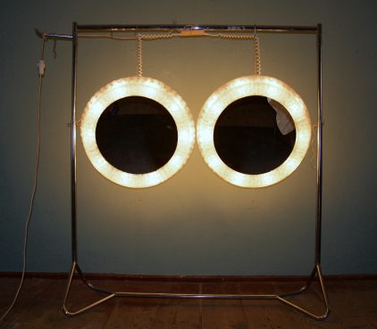 illuminated 70s perspex mirror