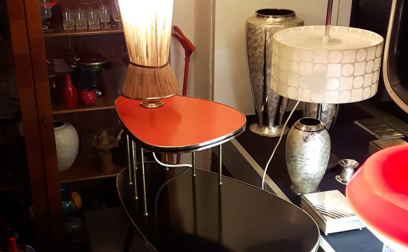 50s blumenetagere/lampe