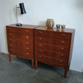pair chest of drawers, danish 60s