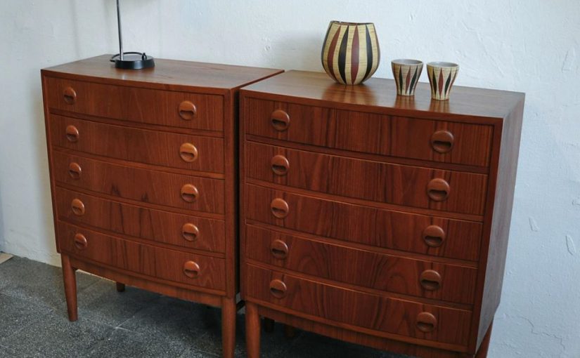 pair chest of drawers, danish 60s