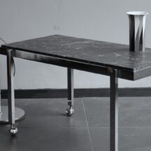 black marble/chrome coffee/side-table