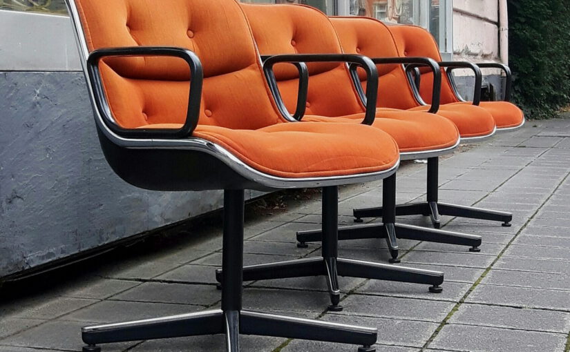 4x pollock chair, knoll international ’65