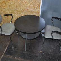 50s stahlrohr set tisch + 2 stühle