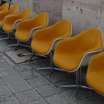 set of 6x eames DAR chair mustard