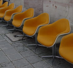 set of 6x eames DAR chair mustard