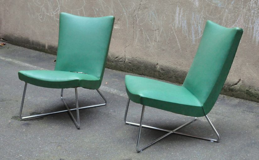 walter knoll attr. tubular steel lounge-chair