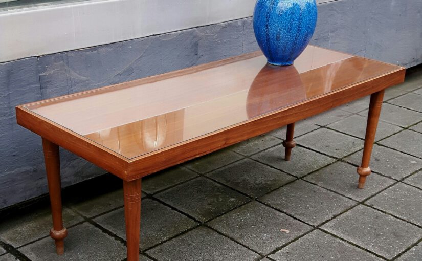 60s coffee-table, glasstop