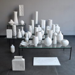 white midcenturymodernist vases / always a large variety of white porcelain vases from the 30-80s on stock. made by kayser, rosenthal, hutschenreuther, winterling, sgrafo, … white midcenturymodernist vases