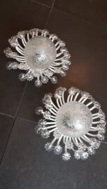 60s flower wall-sconces / beautiful pair 60s wall-lamps in perfect vintage condition. diameter ca 25cm. 60s flower wall-sconces