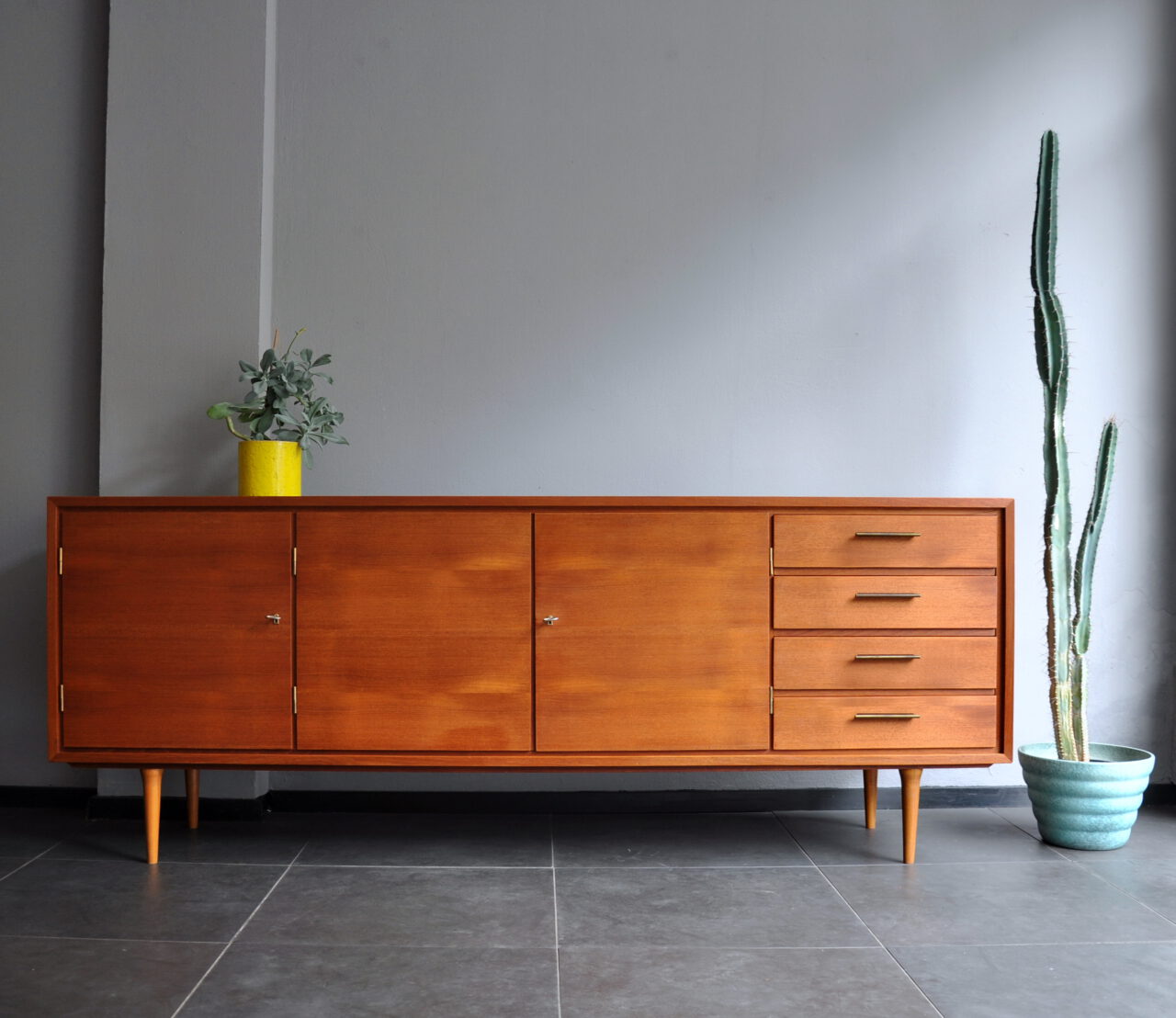 60s teak sideboard / kastenmöbel / regale / 60er, skandinavisches ...