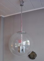 große limburg kugelleuchte / große limburg deckenleuchte mit bubbleglaskugel 70er jahre, 4 e27 fassungen (sieht auch mit kopfverspiegelten birnen sehr gut aus!). beste qualität! … große limburg kugelleuchte