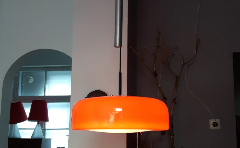 orange staff counter-weight lamp