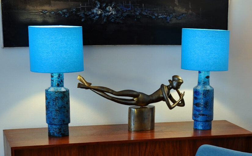 2x aldo londi ‚pesce‘ lamp