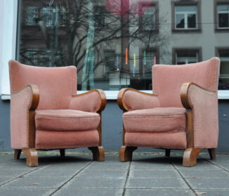 artdeco clubsessel 1925 / paar org. artdeco clubsessel ca.1925 im fantastischen originalzustand in altrosa. incl. lieferung n/fü/erl. artdeco clubsessel 1925