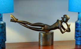 skulptur akt messing/bronze