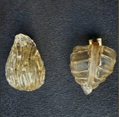 2x wandleuchte ‚cordonato d’oro‘, barovier & toso murano