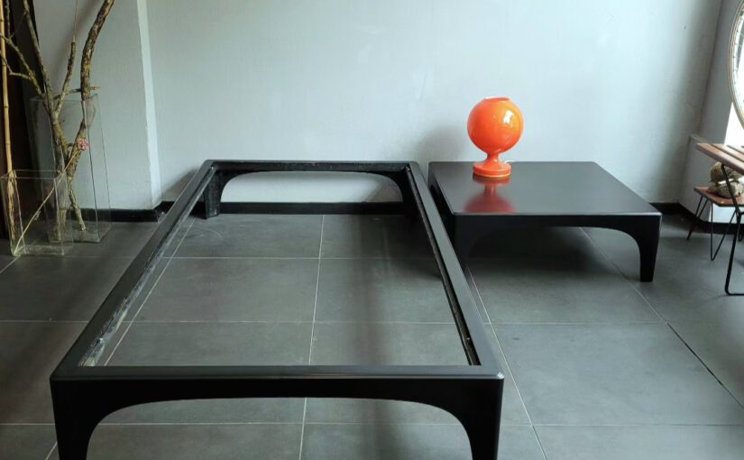 vintage midcentury nürnberg / fiberglas liege n / tisch
