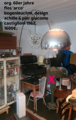 org. floss ‚arco‘ bogenleuchte / hier ein seltenes original der von pier giacomo & achille castiglioni 1962 für floss italy entworfenen bogenleuchte ‚arco‘, herstellung späte … org. floss ‚arco‘ bogenleuchte