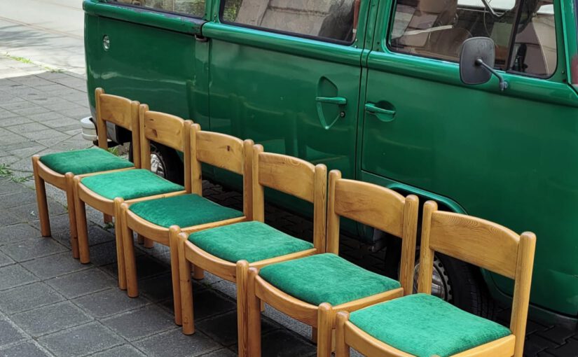 vintage midcentury nürnberg / 6x stuhl pinie daumiller stil