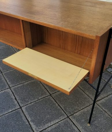 60s teak desk string frame