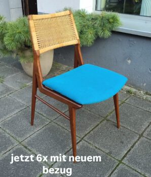 6x teak stuhl 1960