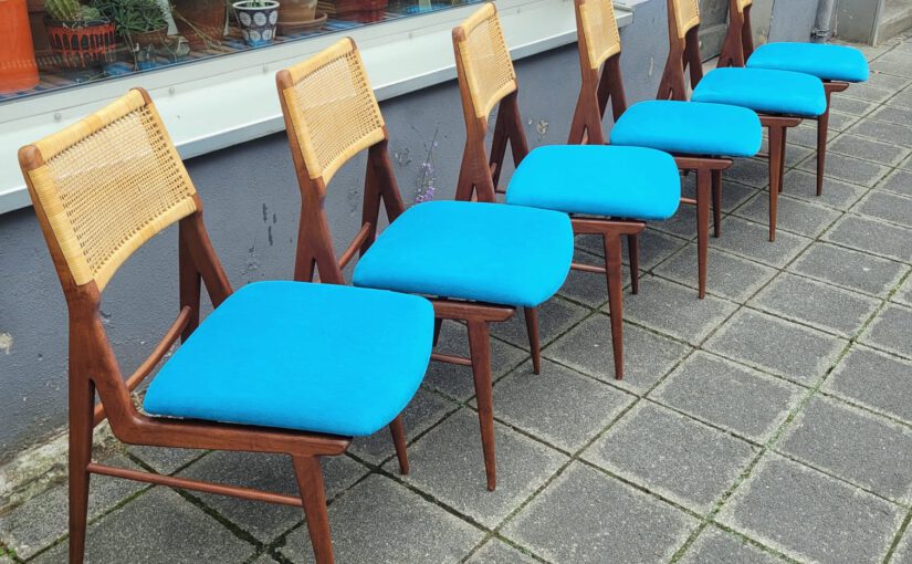 vintage midcentury nürnberg / 6x teak stuhl 1960