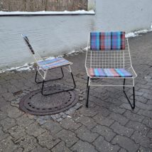 4x cees braakmann ‚flamingo‘ lounge-chair / 4 times beautiful cees braakman wire-chair, late 50s. the 2 at the pictures are in better shape, all 4 have … 4x cees braakmann ‚flamingo‘ lounge-chair