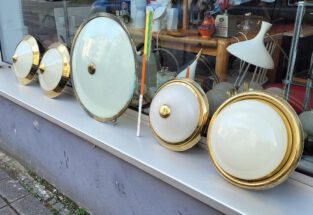 1930/50 ceiling lights / couple of wonderful 30-50s ceiling lights in good original condition. 1930/50 ceiling lights