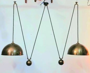 florian schulz ‚posa duo‘ lamp / rare double counterweight pedant ‚posa duo‘ in brass, by light artist florian schulz. perfect vintage condition, apart from a dent … florian schulz ‚posa duo‘ lamp