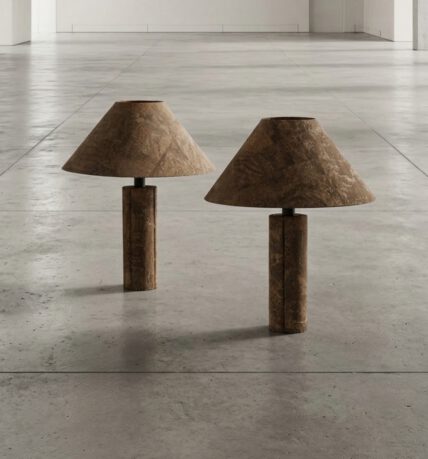 ingo maurer cork table lamps