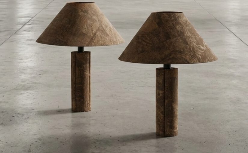vintage midcentury nürnberg / ingo maurer cork table lamps