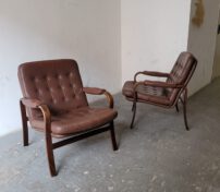 60s leather lounge-chair pair / vintage lounge-sessel, göte möbler, nassjö schweden, um 1970. sehr schöner originalzustand. preis gilt für 2 stück WhatsApp Image 2026-06-11 at 13.41.01 (1)